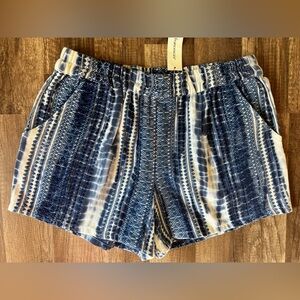 Francesca’s Dizzy Lizzy Patterned Tie Dye Band Shorts Size L NWT